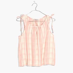 Madewell Crop Swing Tank Top in Petal Plaid
